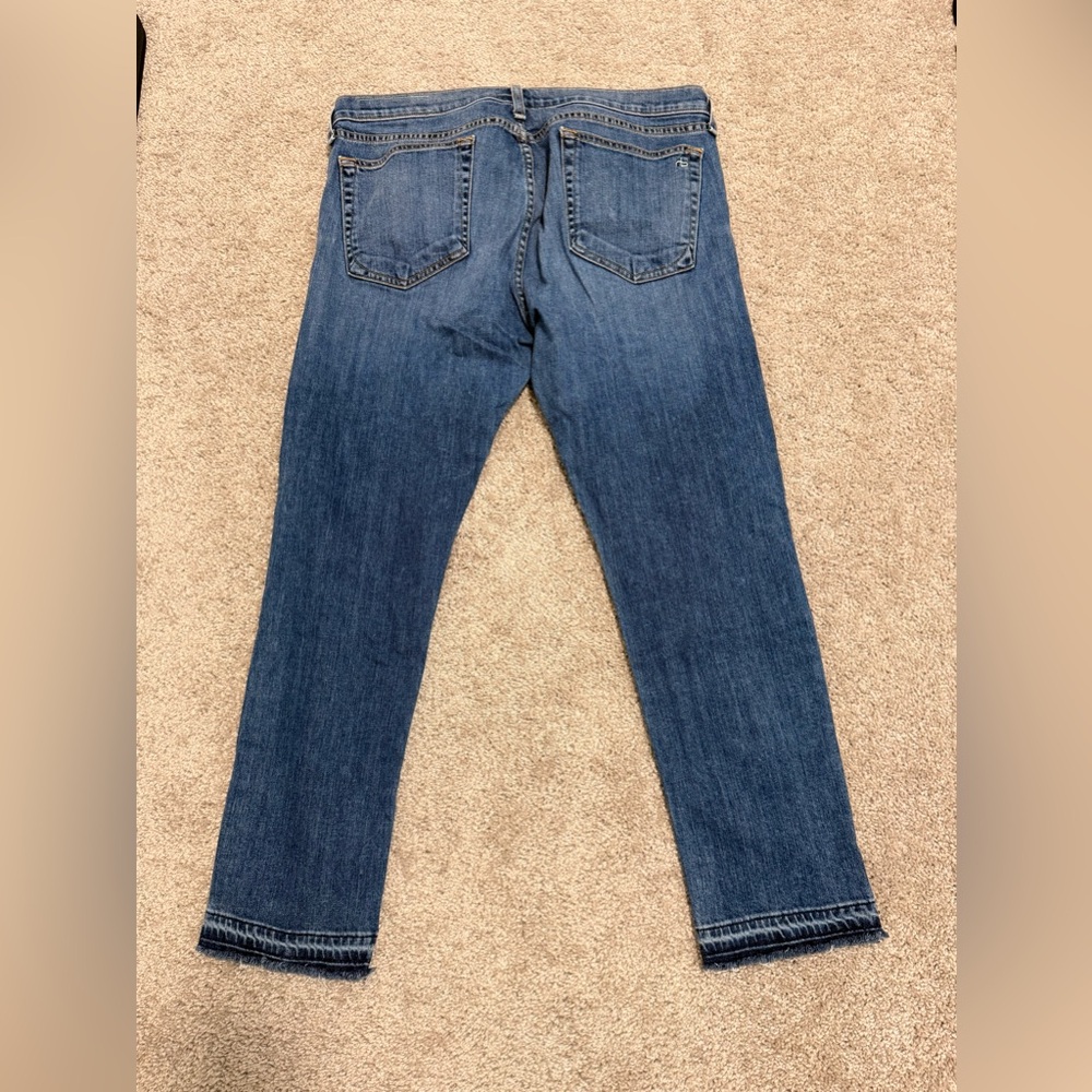 Rag & Bone Slim Straight Women's Jeans - Blue Size 32 - Picture 4 of 5